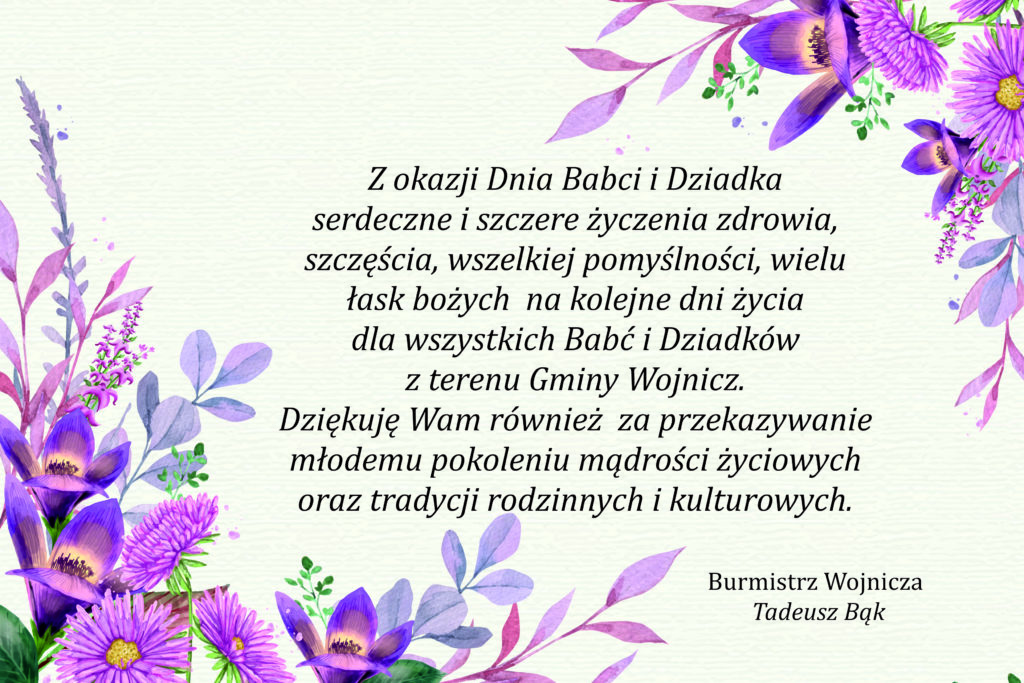 Życzenia z okazji Dnia Babci i Dziadka 