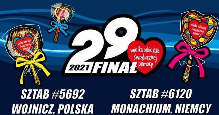 Plakat sztabu 29 Finału WOŚP w Wojniczu