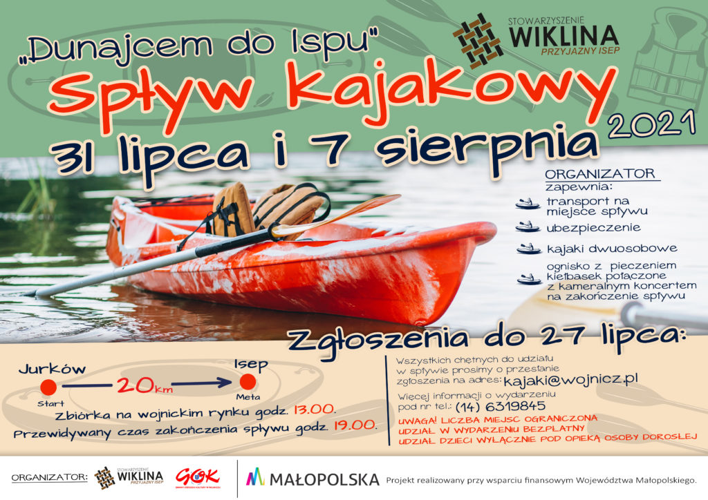 Plakat projektu "Dunajcem do Ispu"