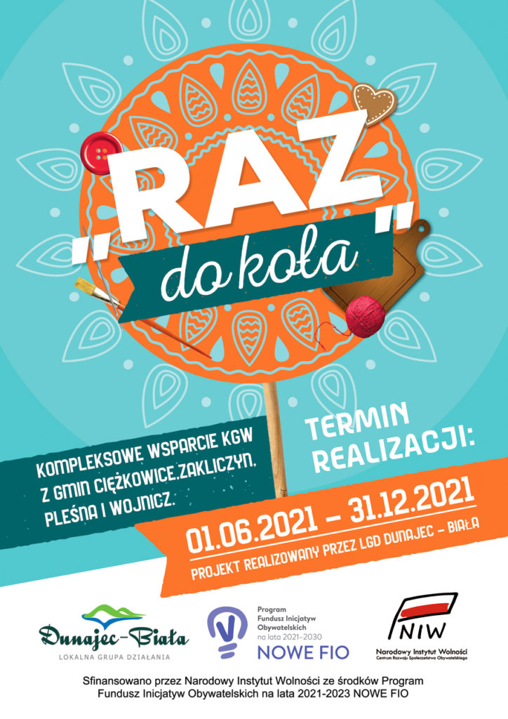 “Raz do koła” – kompleksowe wsparcie KGW z gmin Ciężkowice, Zakliczyn, Pleśna i Wojnicz.