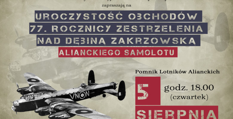 77. Rocznica zestrzelenia samolotu alianckiego nad Dębiną Zakrzowską