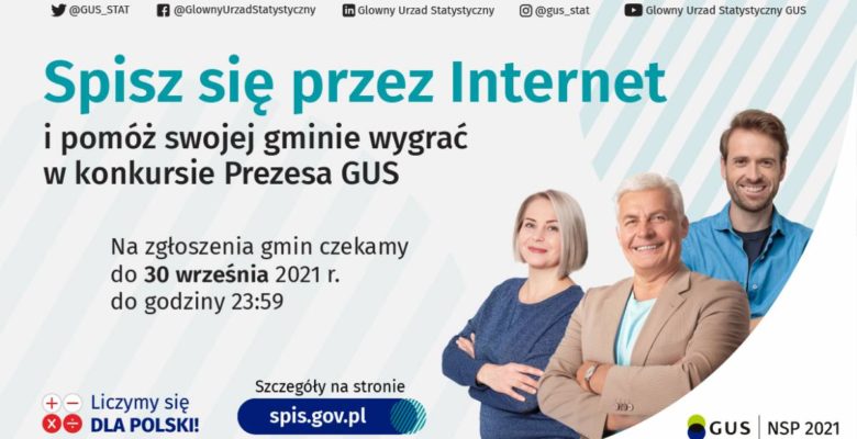 Baner Spisz się przez internet i pomóż swojej gminie wygrać w konkursie Prezesa GUS