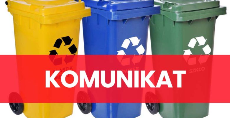 Nowy harmonogram wywozu odpadów