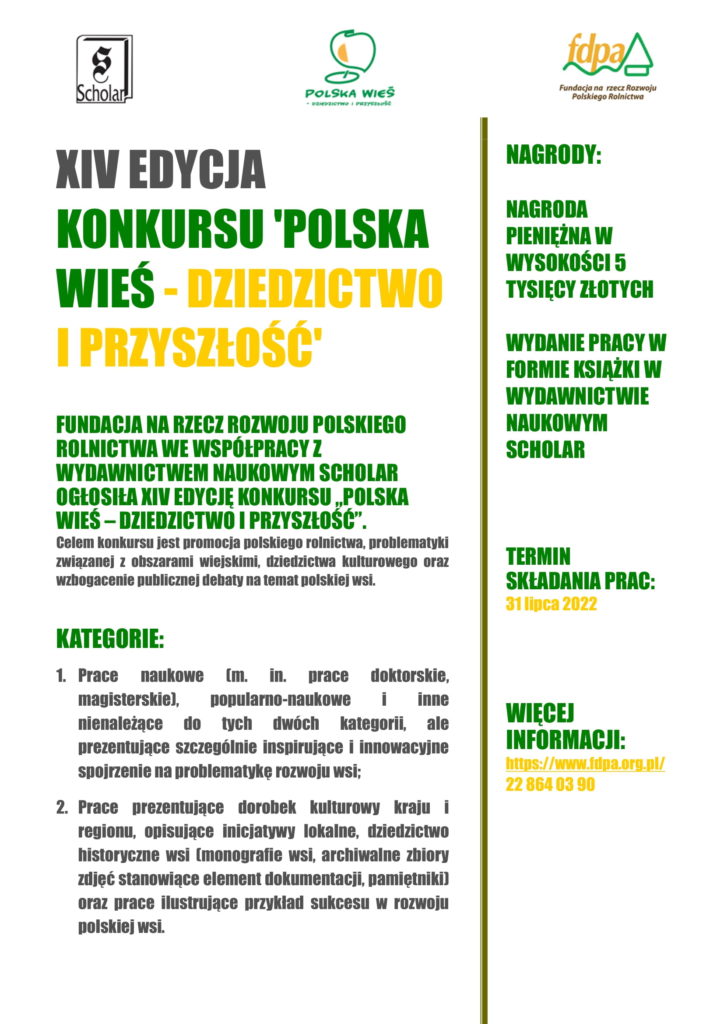 Konkurs „Polska wieś – dziedzictwo i przyszłość"