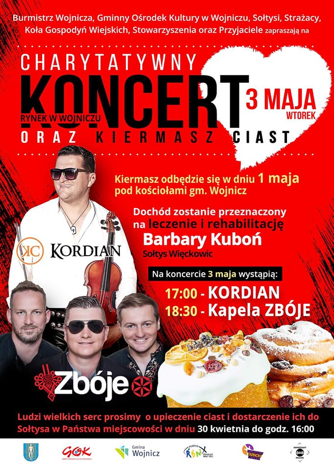 Koncert Charytatywny oraz Kiermasz Ciast dla Barbary Kuboń - Sołtys Więckowic