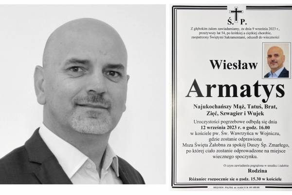 Zmarł Wiesław Armatys, zastępca burmistrza Radłowa