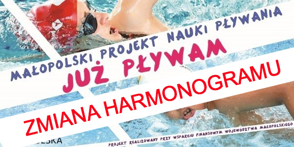 Zmiana harmonogramu wyjazdów do programu „Już pływam” edycja 2023
