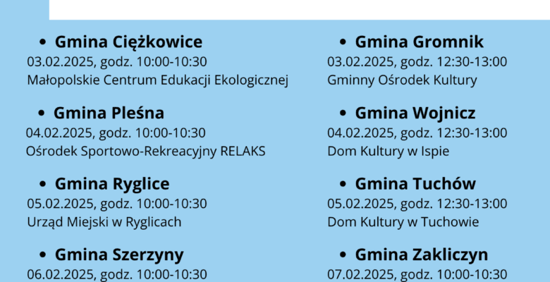 Informacja o spotkaniach konsultacyjnych - 3