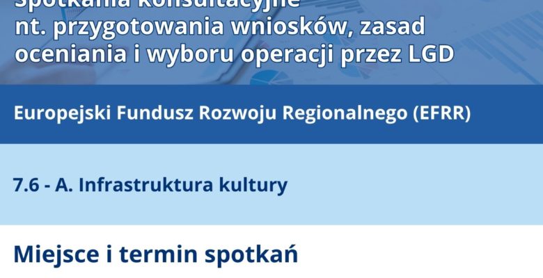 Spotkania konsultacyjne nt. przygotowania wniosków, zasad oceniania i wyboru operacji przez LGD w ramach EFRR